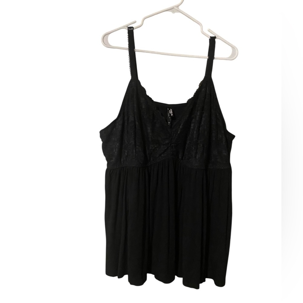 Torrid Black Lace Babydoll Top Tunic  Sleepwear Women’s 6X Whimsigoth Grunge